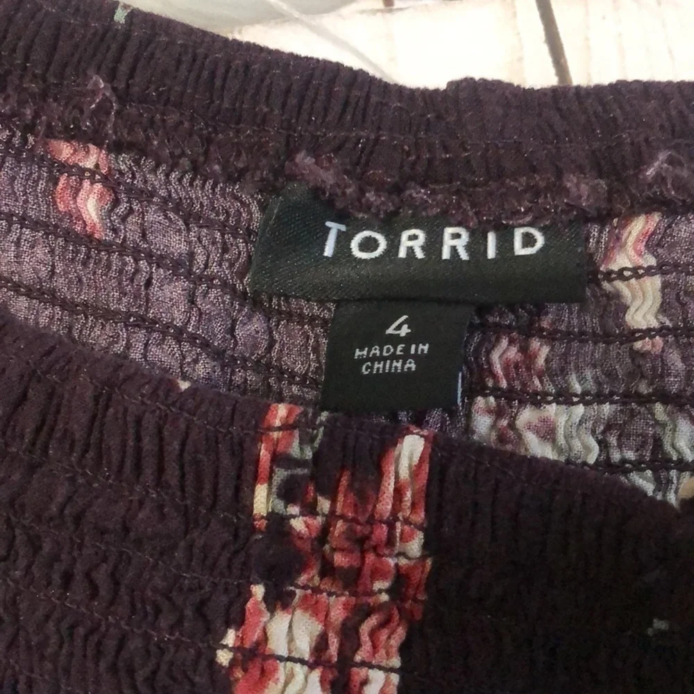 Torrid Halter Smocked Floral Dress Size 4X - Picture 9 of 12